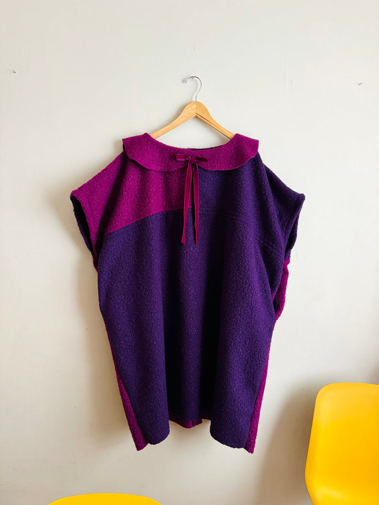 Purple Power Colour Block Boucle Dress