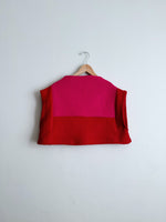 Pink + Red Boiled Wool Crop