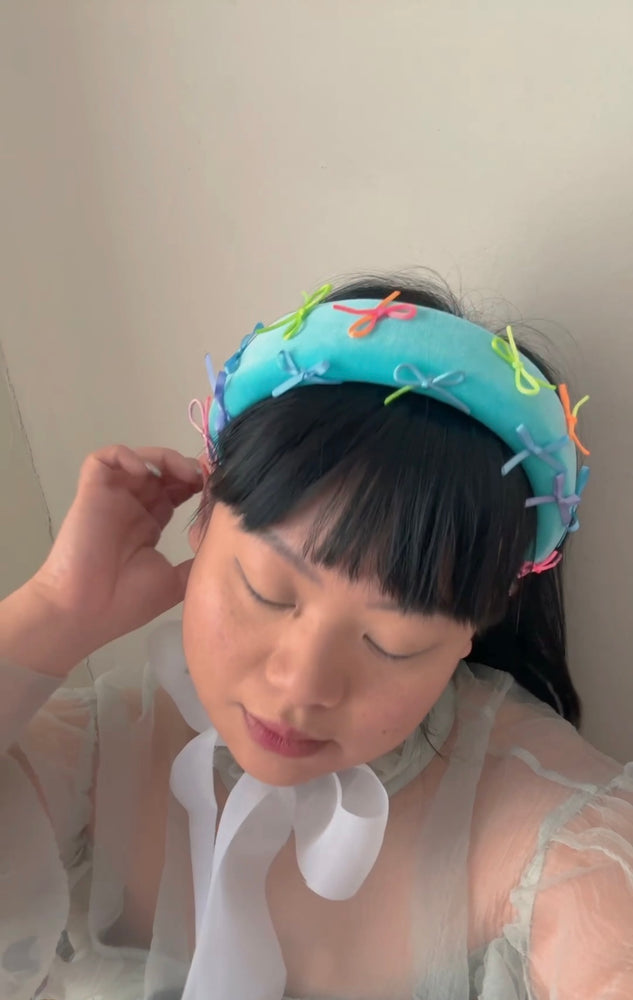Aquamarine Beau Bow Headband