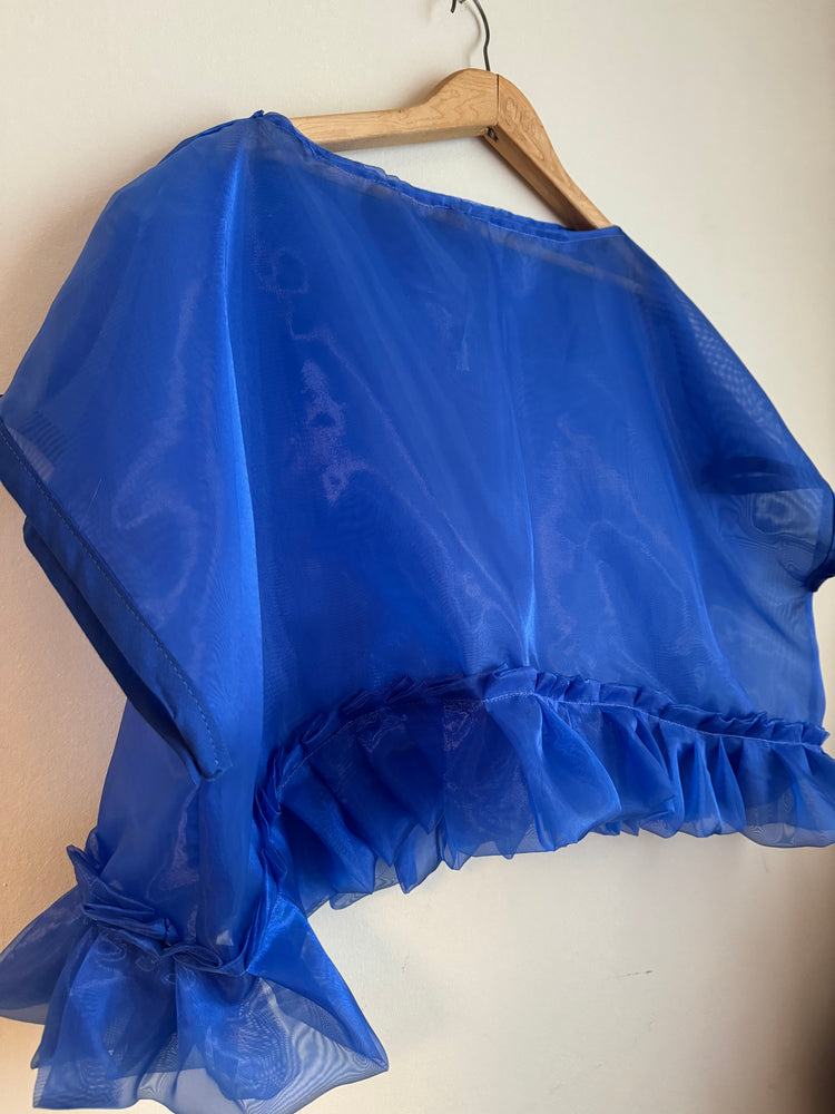 Preorder: True Blue Organza Crop