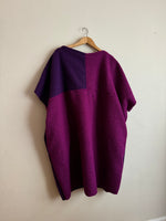 Priya: Reversible Purple Colour Block Boucle Dress- ready to ship 💜