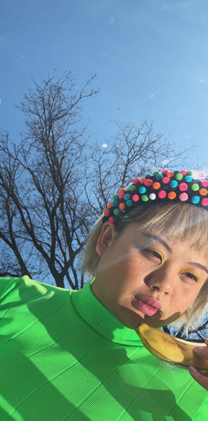 
            
                Load image into Gallery viewer, Mixed Candy Pom Headband
            
        