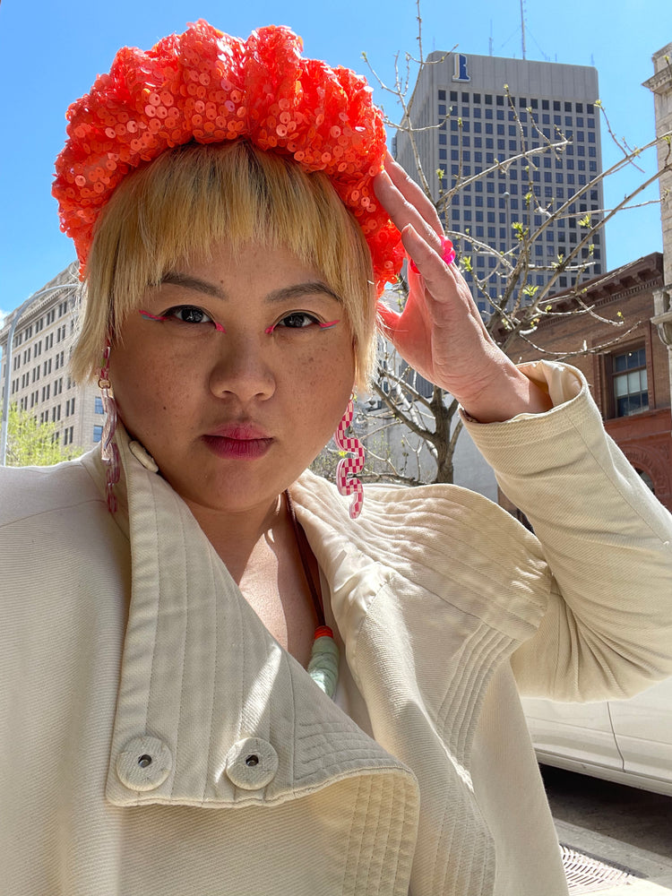 Orange Crush Sequin Headband