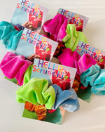 Colour block party Scrunchies